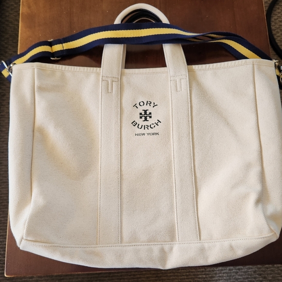 NWOT Tory Burch Mercer Street Large Canvas Tote and Small Tote- set - Picture 3 of 7